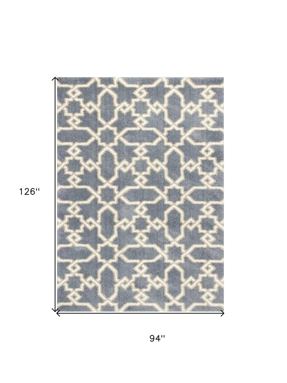 7' X 10' Microfiber Slate Blue Area Rug - Homeroots - Flyclothing LLC