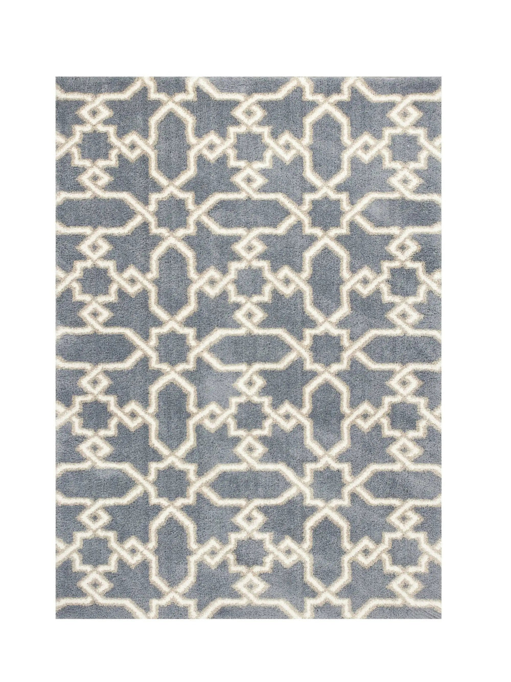 7' X 10' Microfiber Slate Blue Area Rug - Homeroots