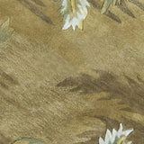 8' Moss Green Hand Tufted Tropical Trees Round Indoor Area Rug - Homeroots - Flyclothing LLC