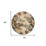 7' Round Wool Ivory Area Rug - Homeroots - Flyclothing LLC