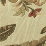 8' Ivory Hand Tufted Bordered Tropical Plants Round Indoor Area Rug - Homeroots - Flyclothing LLC