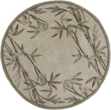7' Round Wool Ivory  Area Rug - Homeroots