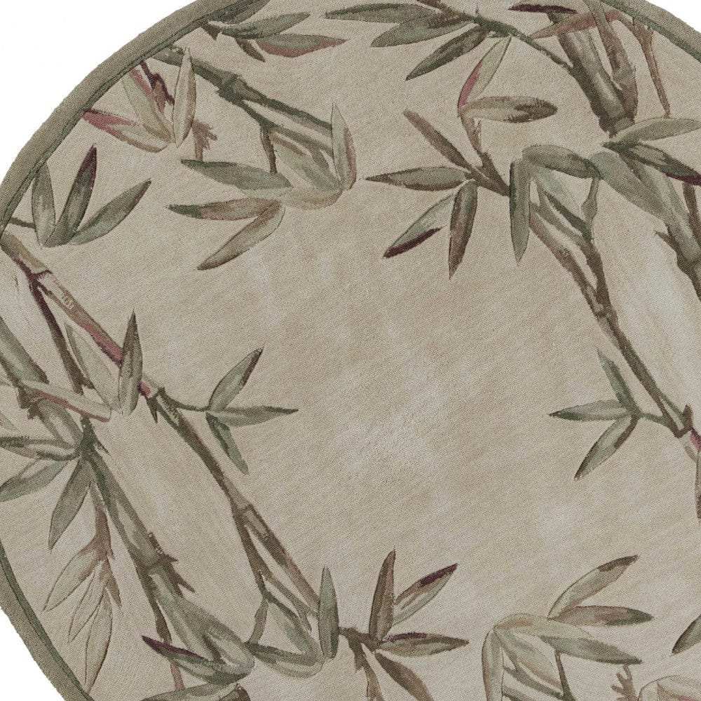 7' Round Wool Ivory Area Rug - Homeroots - Flyclothing LLC