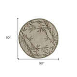 7' Round Wool Ivory Area Rug - Homeroots - Flyclothing LLC