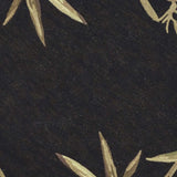8' Black Hand Tufted Bordered Tropical Bamboo Round Indoor Area Rug - Homeroots - Flyclothing LLC