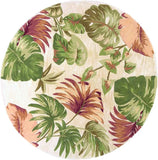 7' Round Wool Beige Area Rug - Homeroots