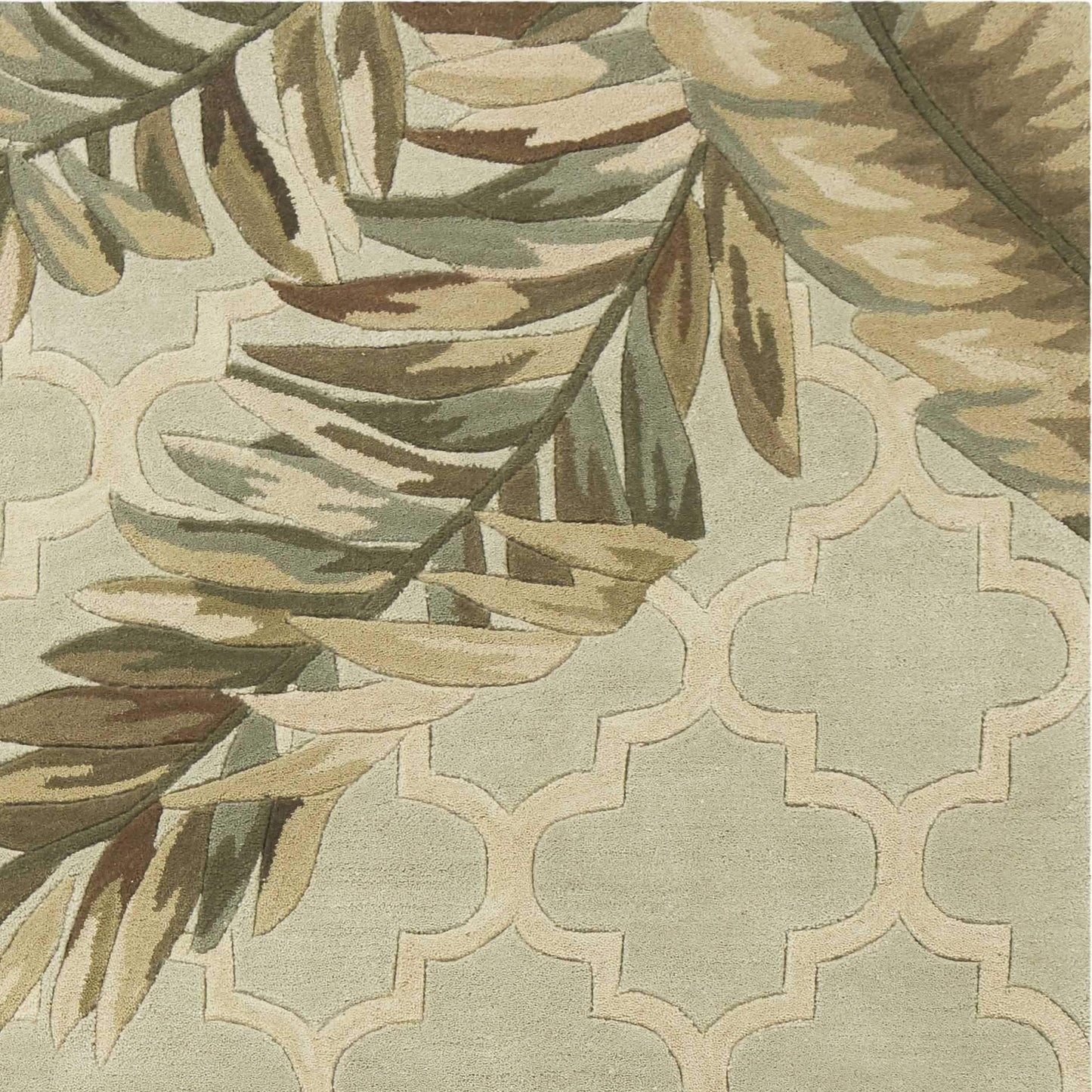 8' Sage Round Wool Hand Tufted Area Rug - Homeroots - Flyclothing LLC