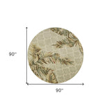 8' Sage Round Wool Hand Tufted Area Rug - Homeroots - Flyclothing LLC