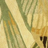 8' Ivory Teal Hand Tufted Tropical Leaves Round Indoor Area Rug - Homeroots - Flyclothing LLC