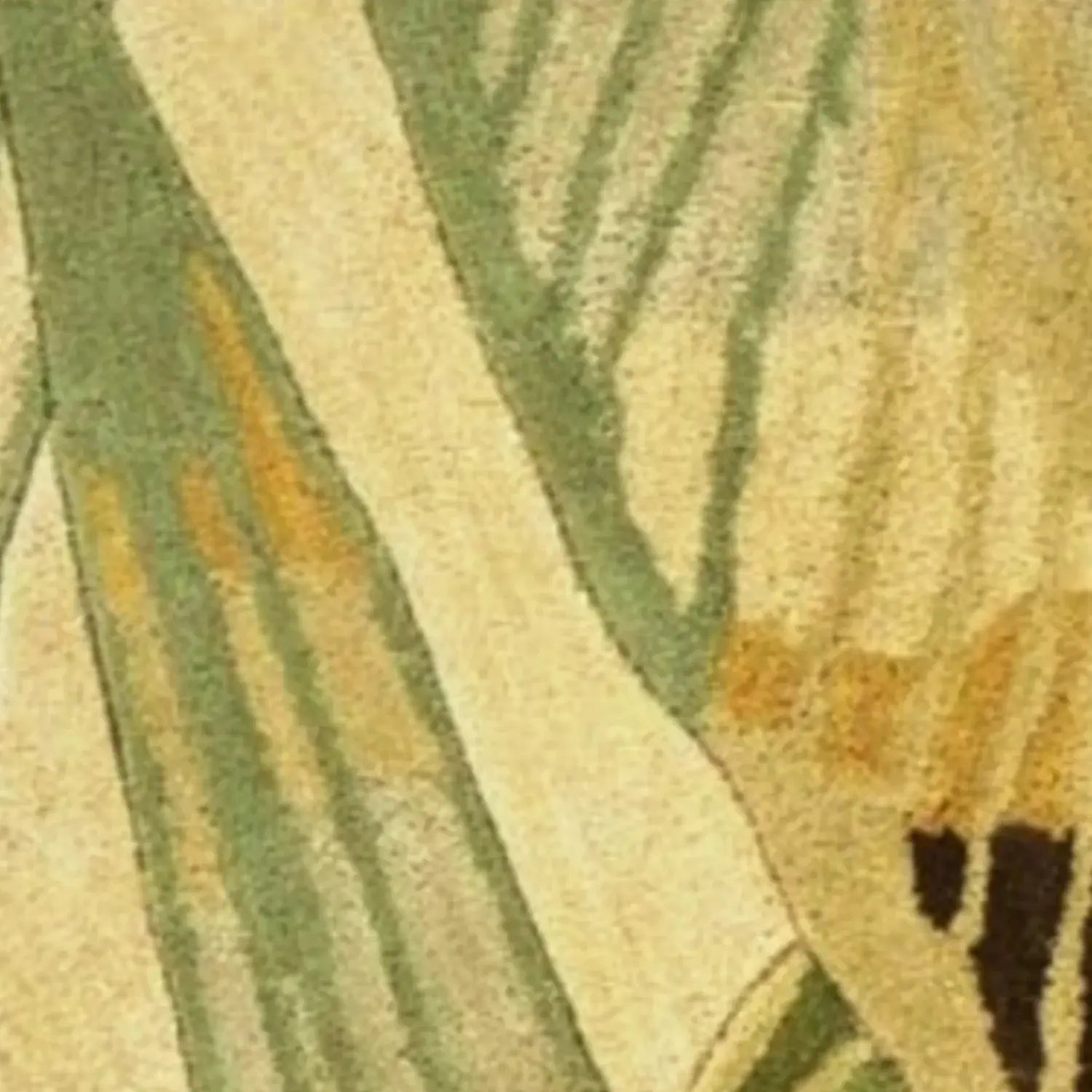 8' Ivory Teal Hand Tufted Tropical Leaves Round Indoor Area Rug - Homeroots - Flyclothing LLC