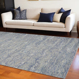 9' X 12' Ocean Blue Hand Tufted Abstract Indoor Area Rug - Homeroots