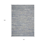 9' X 12' Ocean Blue Hand Tufted Abstract Indoor Area Rug - Homeroots