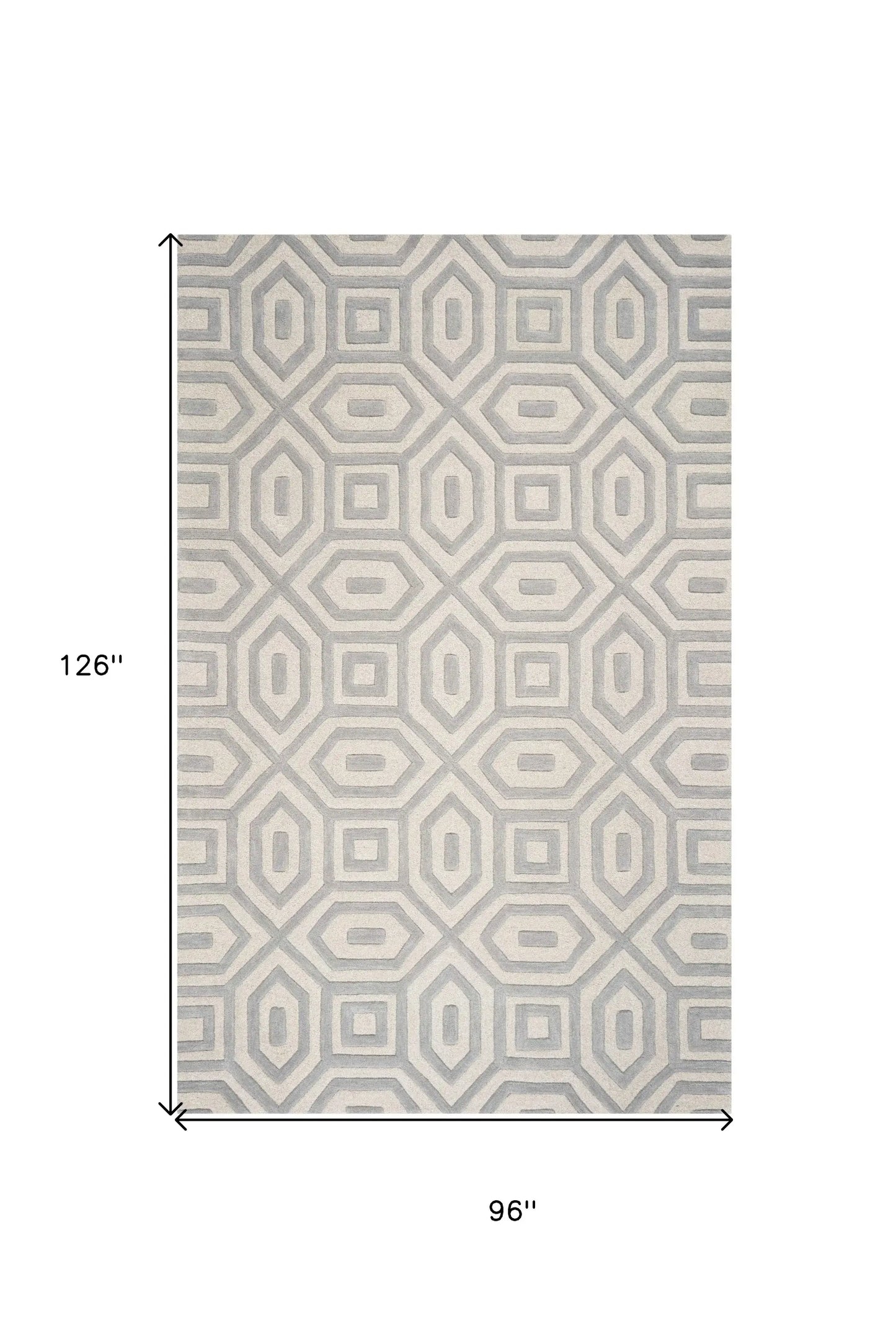 8' X 10' 6 Wool Grey Area Rug - Homeroots - Flyclothing LLC