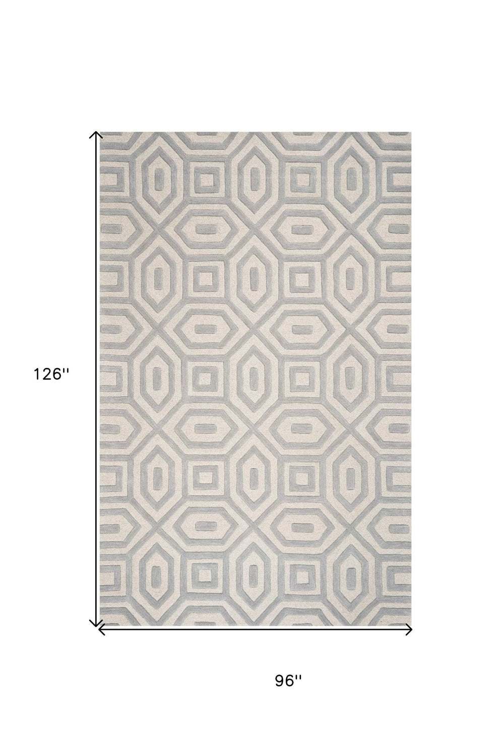 8' X 10' 6 Wool Grey Area Rug - Homeroots - Flyclothing LLC
