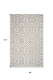 8' X 10' 6 Wool Grey Area Rug - Homeroots