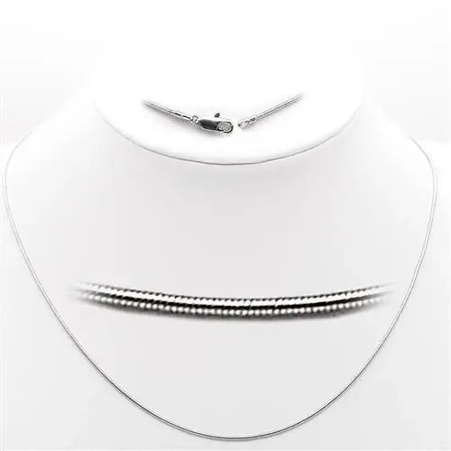 35025 - High-Polished 925 Sterling Silver Chain with No Stone - Alamode - Flyclothing LLC