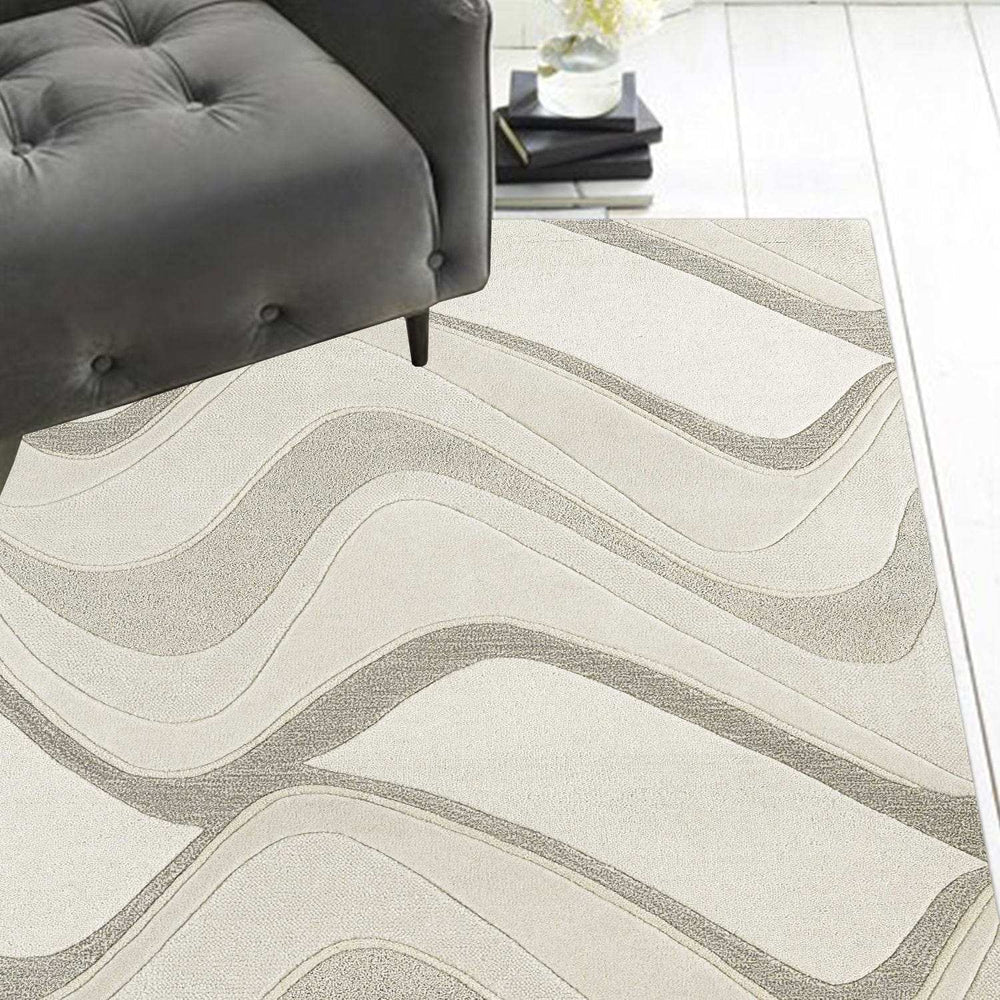 8' X 10' 6 Wool Ivory Area Rug - Homeroots - Flyclothing LLC