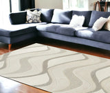 8' X 10' 6 Wool Ivory Area Rug - Homeroots - Flyclothing LLC
