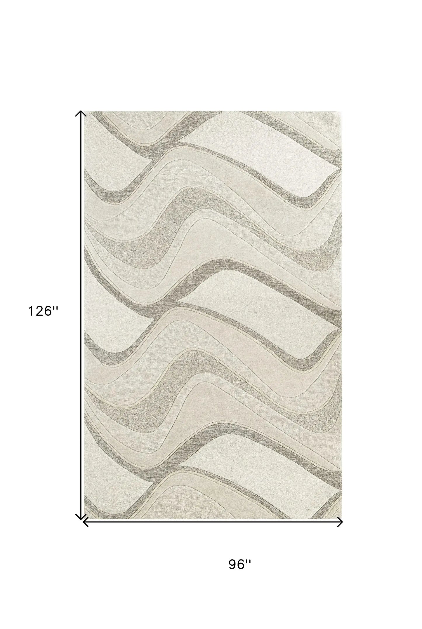 8' X 10' 6 Wool Ivory Area Rug - Homeroots - Flyclothing LLC