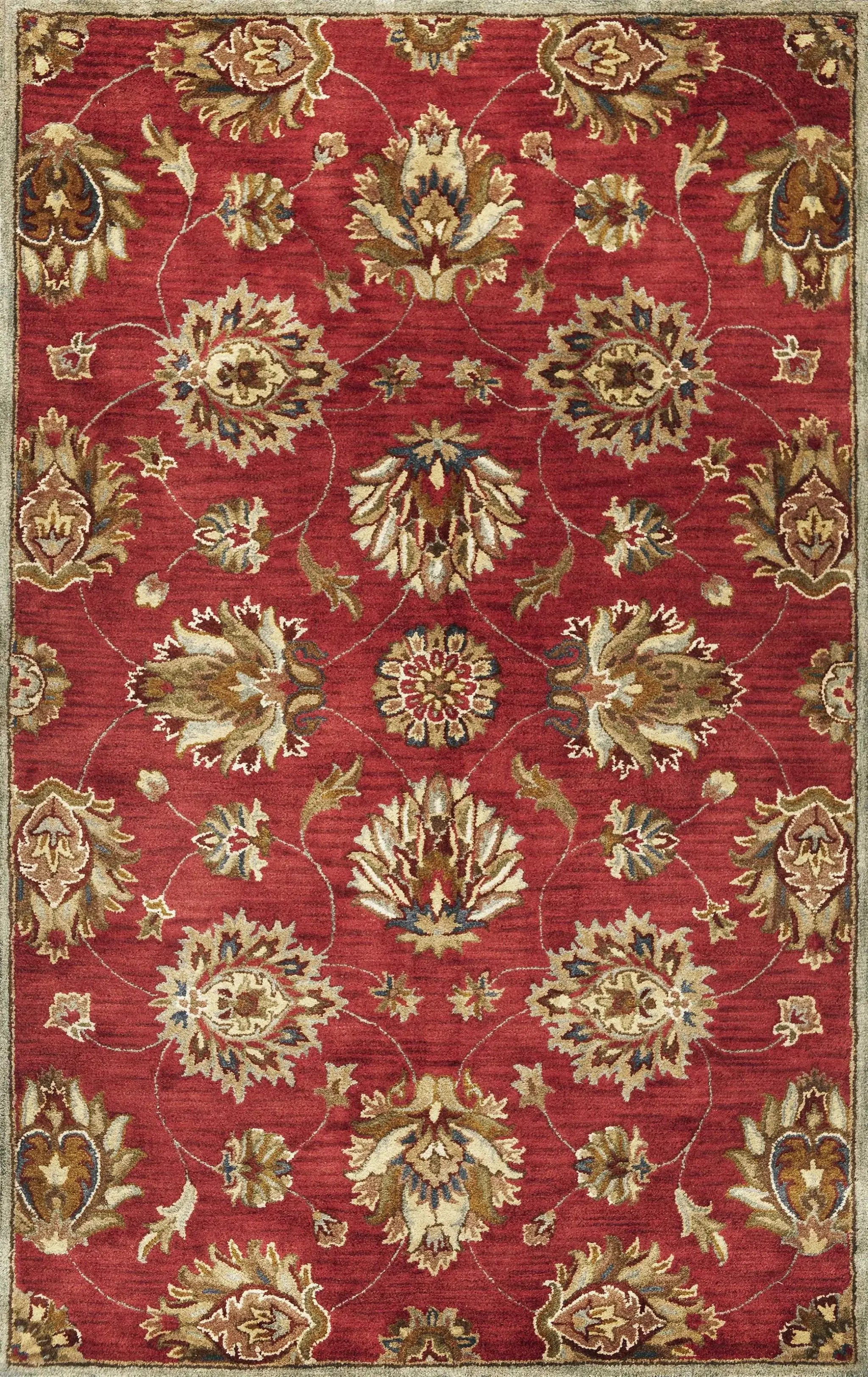 8' X 10' 6 Wool Red Area Rug - Homeroots - Flyclothing LLC