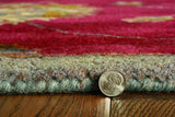 8' X 10' 6 Wool Red Area Rug - Homeroots