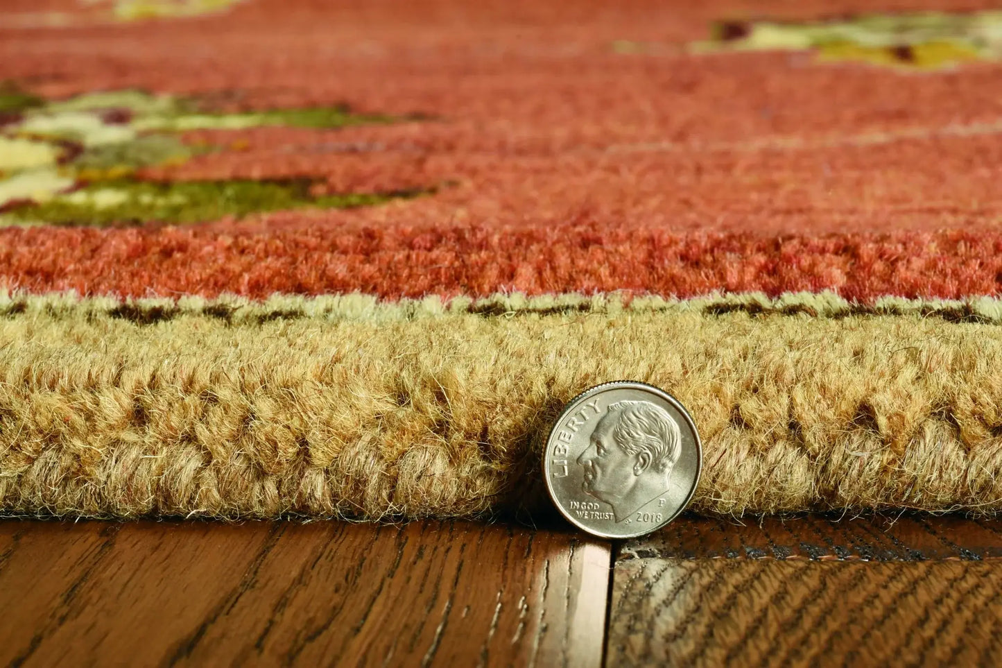 8' X 11' Sienna Orange Hand Tufted Allover Traditional Floral Indoor Area Rug - Homeroots - Flyclothing LLC