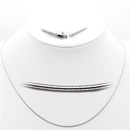 35025 - High-Polished 925 Sterling Silver Chain with No Stone - Alamode