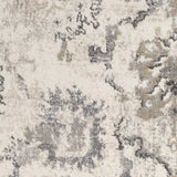 9' X 13' Ivory Machine Woven Distressed Floral Traditional Indoor Area Rug - Homeroots - Flyclothing LLC