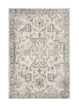 9' X 13' Ivory Machine Woven Distressed Floral Traditional Indoor Area Rug - Homeroots - Flyclothing LLC