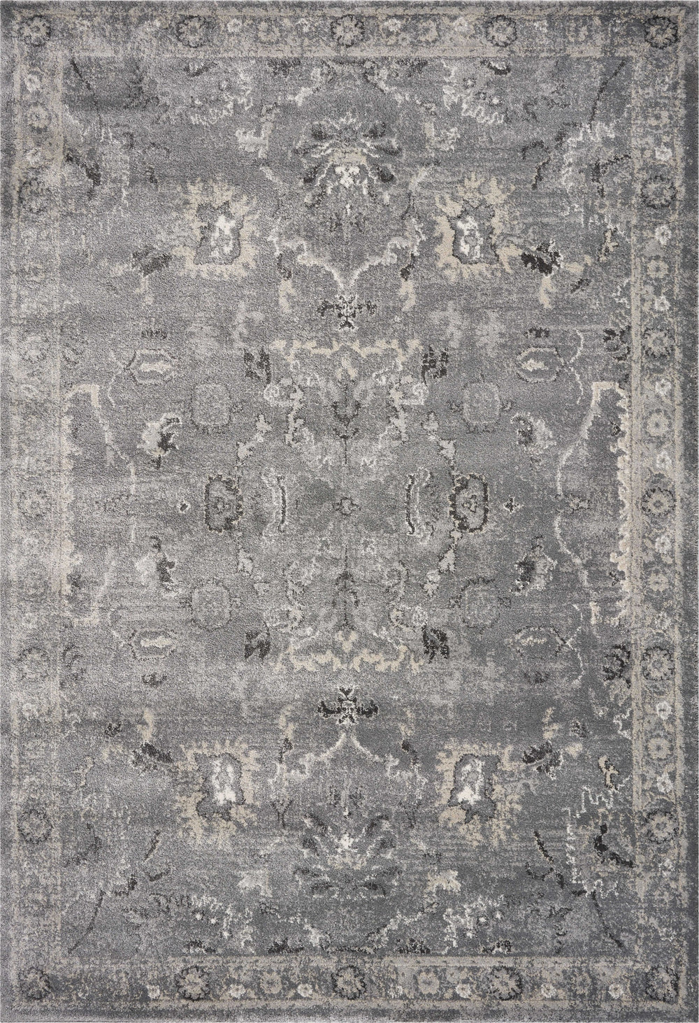 8' X 13' Gray Area Rug - Homeroots