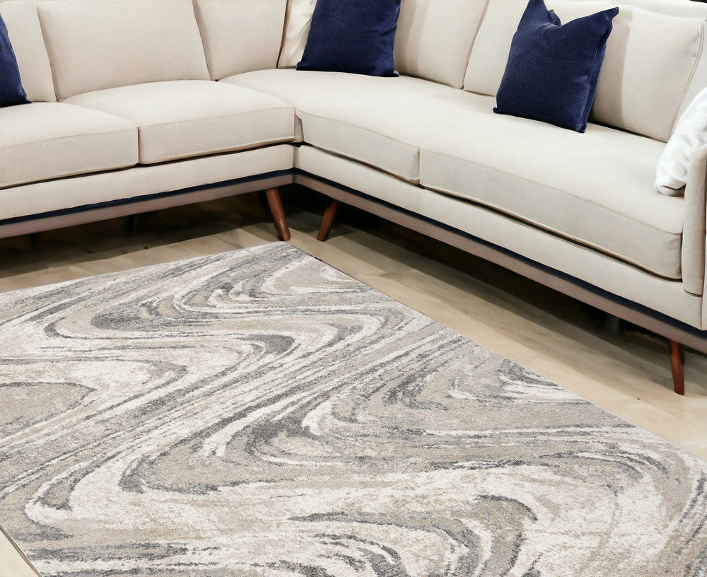 8' X 13' Polypropylene Natural Area Rug - Homeroots