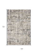 8' X 13' Shade Of Gray Abstract Area Rug - Homeroots - Flyclothing LLC