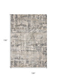 8' X 13' Shade Of Gray Abstract Area Rug - Homeroots - Flyclothing LLC
