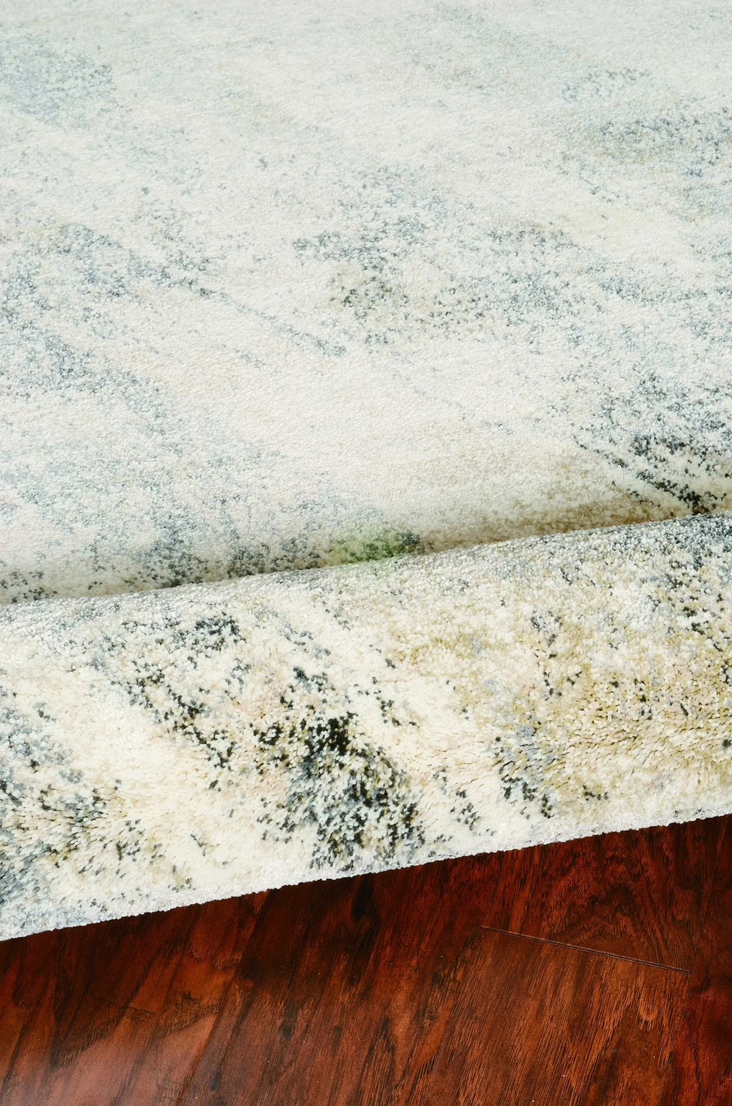 9' X 13' Ivory Grey Machine Woven Abstract Brushstroke Indoor Area Rug - Homeroots - Flyclothing LLC