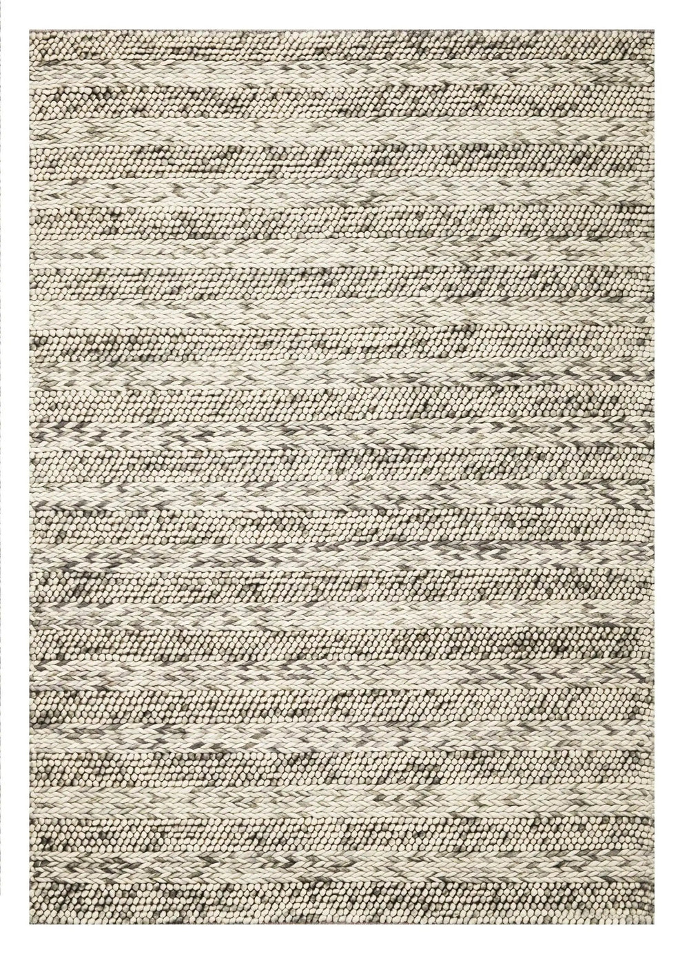 7' X 9'  Wool Grey Area Rug - Homeroots