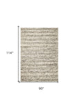 7' X 9'  Wool Grey Area Rug - Homeroots
