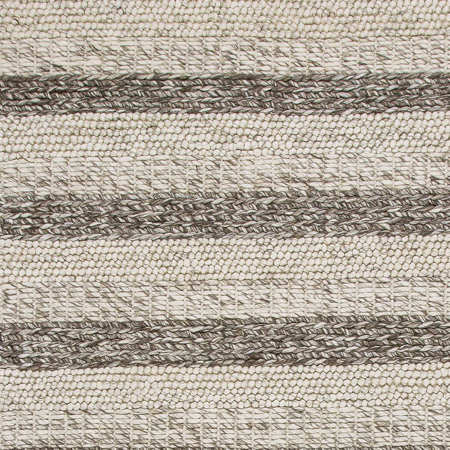 8' X 10' Grey White Hand Woven Knobby Stripes Indoor Area Rug - Homeroots - Flyclothing LLC