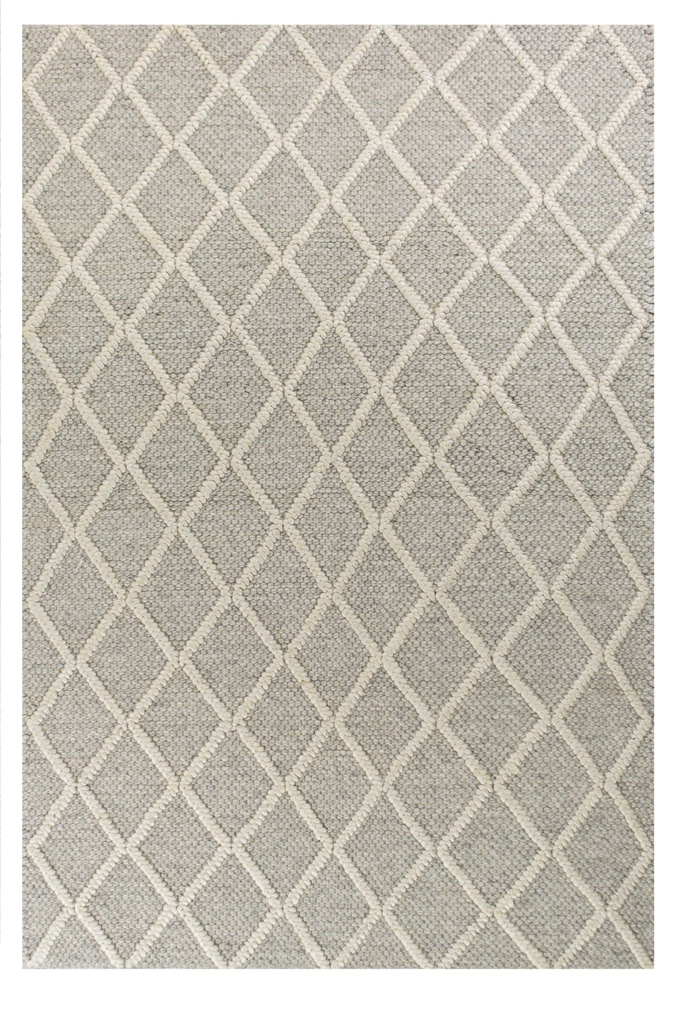 7' X 9'  Wool Grey Area Rug - Homeroots