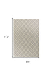 7' X 9'  Wool Grey Area Rug - Homeroots