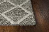8' X 10' Dark Grey Hand Woven Diamond Pattern Indoor Area Rug - Homeroots - Flyclothing LLC