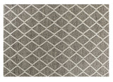 8' X 10' Dark Grey Hand Woven Diamond Pattern Indoor Area Rug - Homeroots
