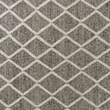 8' X 10' Dark Grey Hand Woven Diamond Pattern Indoor Area Rug - Homeroots