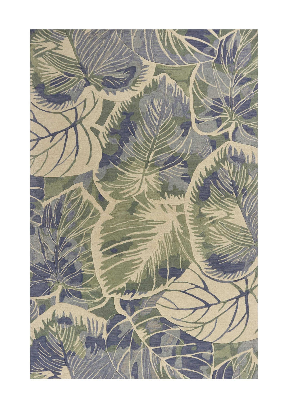 7' X 9' Wool Blue Or Green Area Rug - Homeroots - Flyclothing LLC
