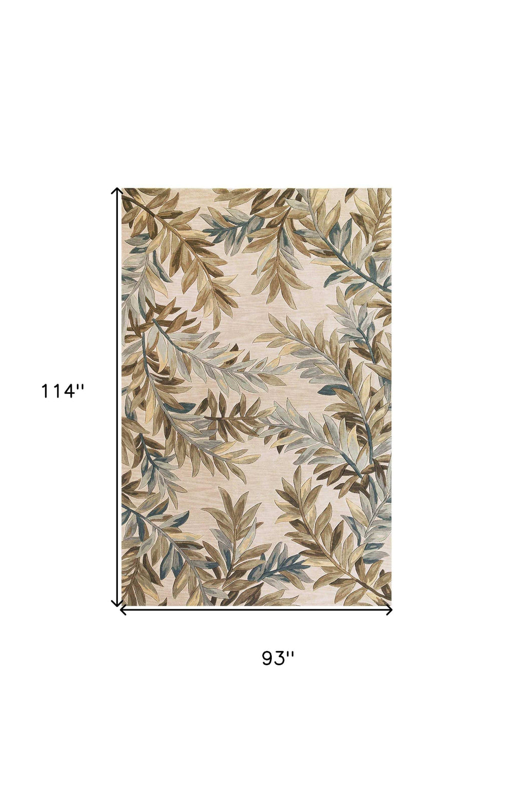 7' X 9' Wool Ivory Area Rug - Homeroots - Flyclothing LLC