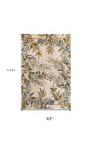 7' X 9'  Wool Ivory  Area Rug - Homeroots