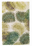 8' X 11' Natural Beige Hand Tufted Tropical Leaves Indoor Area Rug - Homeroots