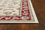 9' X 12'  Polypropylene Ivory Or Red Area Rug - Homeroots