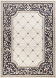 9' X 12' Ivory Grey Bordered Floral Indoor Area Rug - Homeroots - Flyclothing LLC