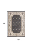 9' X 12'  Polypropylene Grey Or  Ivory  Area Rug - Homeroots