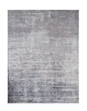 8' X 10' Slate Grey Hand Loomed Abstract Brushstroke Indoor Area Rug - Homeroots